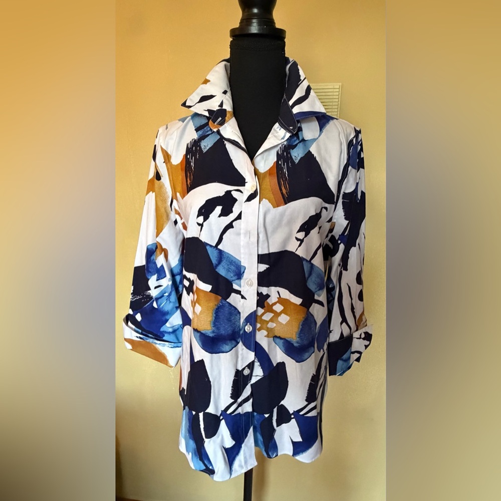Chico's Multicolor Artistic Shirt